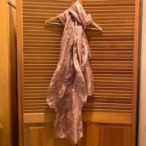 Gypsy Dusty Rose Pink Silk/ Felted Wool Scarf